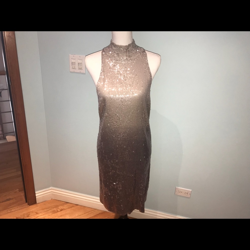 A Donna Karan 100% cashmere ombré dress